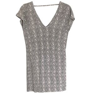 LinQ Los Angeles Mineral Bamboo Knit V-neck Mini Dress Size S